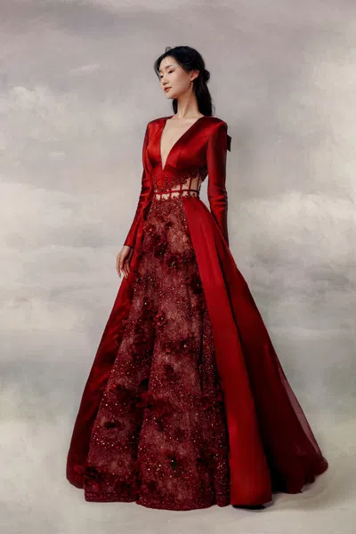 The Atelier Couture Eunice Gown In Red
