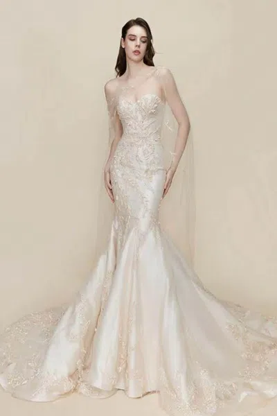 The Atelier Couture Kathy Gown In Beige