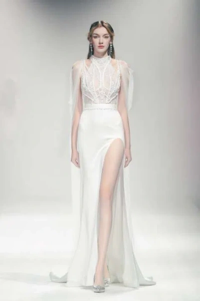 The Atelier Couture Mandy Gown In White