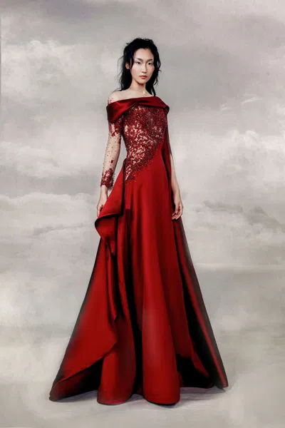 The Atelier Couture Marcia Gown In Red