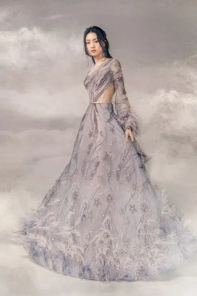 The Atelier Couture Munsif Gown In Multi