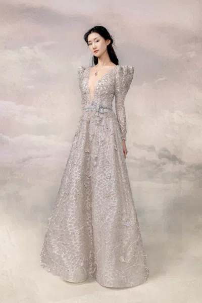 The Atelier Couture Stanka Gown In Neutral
