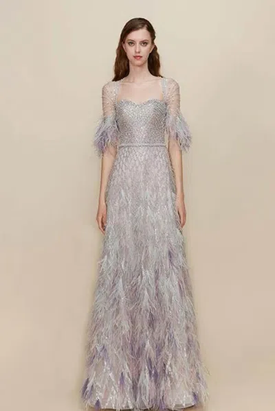The Atelier Couture Tobey Gown In Purple