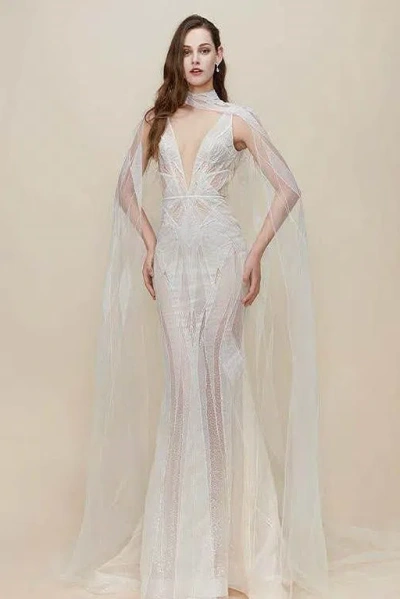 The Atelier Couture Una Gown In Beige