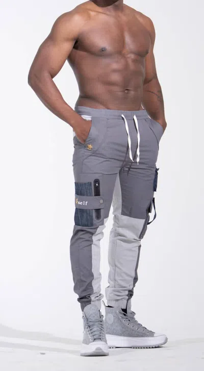 The Athletic Side Of Us Act Self Cargo Pants In Charcoal Gray In Multi