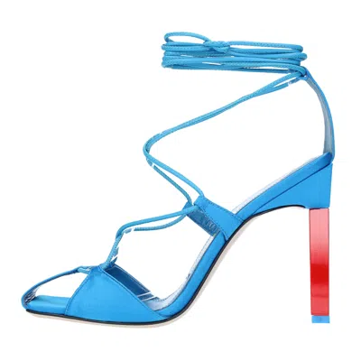 The-attico The Attico Sandals Light Blue In Azzurro Blu E Verdi