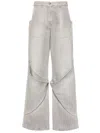 The-attico Vintage Grey Long Trousers In Grigio