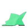 The-attico The Attico With Heel Green In Verde Blu E Verdi