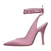 The-attico The Attico With Heel Lilac In Lilla Chiari E Naturali