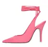 The-attico The Attico With Heel Pink In Rosa Chiari E Naturali