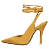 The-attico The Attico With Heel Yellow In Giallo Vivaci