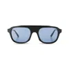 The Avantguard Women's Black Zinnia Midnight Gloss - Matt Aviator Sunglasses In Black
