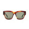 The Avantguard Women's Brown Dahlia Mid Choc Tort Oversized Sunglasses In Brown