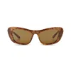 The Avantguard Women's Brown Neroli Golden Tort Cat Eye Sunglasses In Brown