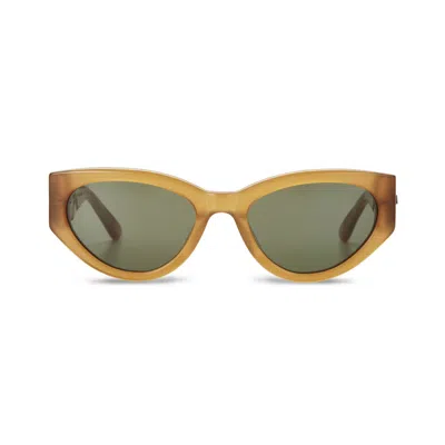 The Avantguard Women's Neutrals Sunflower Caramel Cat Eye Sunglasses In Brown
