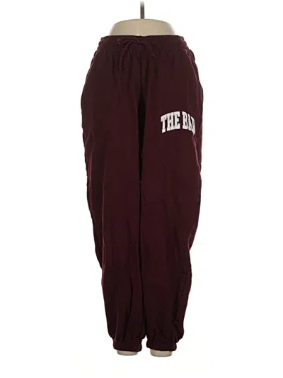 Pre-owned The Bar Casual Pants In Burgundy