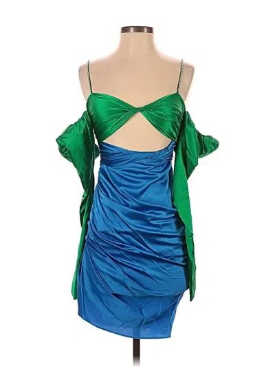 Pre-owned The Bar Cocktail Dress In Green