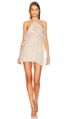 The Bar Lou Dress In Sparkle Nude