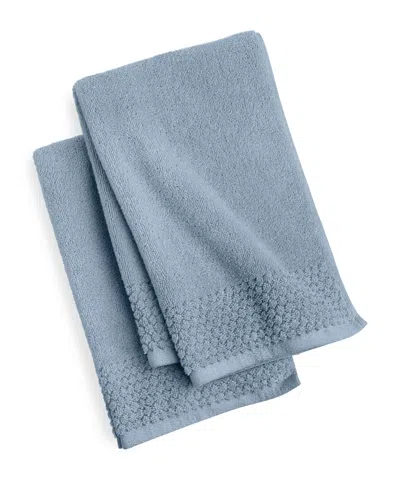 The Bath House Cotton 2-pack Hand Towels, 16" X 28" In Blue