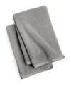 The Bath House Cotton 2-pack Hand Towels, 16" X 28" In Gray