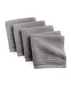 The Bath House Cotton 4-pack Washcloth Set, 13" X 13" In Gray