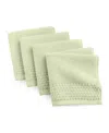 The Bath House Cotton 4-pack Washcloth Set, 13" X 13" In Green