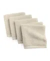 The Bath House Cotton 4-pack Washcloth Set, 13" X 13" In Sand
