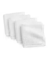 The Bath House Cotton 4-pack Washcloth Set, 13" X 13" In White