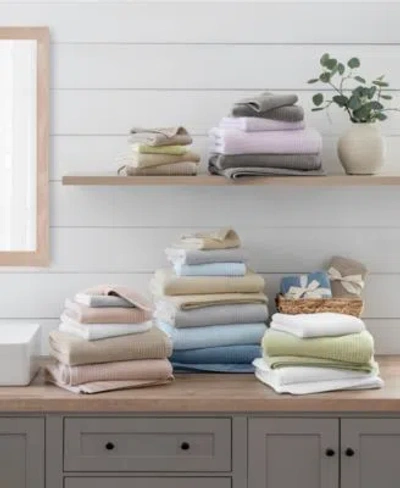 The Bath House Cotton Jacquard Border Bath Towel In Gray