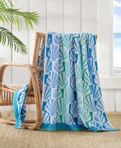 The Beach House Shell Stripe Cotton Beach Towel, 40" X 70" In Multi