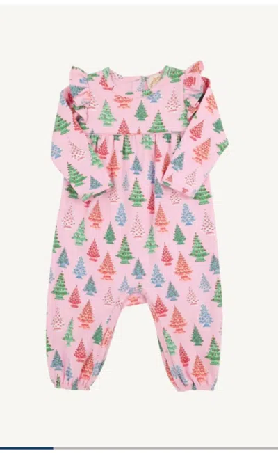 The Beaufort Bonnet Company Kids' Girls Leigh Ann Angel Sleeve Romper In Need A Little Nostalgia In Pink