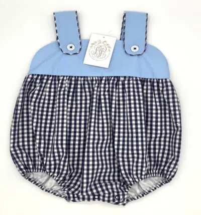 The Beaufort Bonnet Company Kid's Bingham Bubble Romper In Blue In Multi