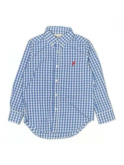 Pre-owned The Beaufort Bonnet Company Kids' Long Sleeve Button Down Shirt In Blue
