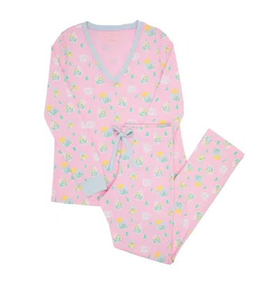 The Beaufort Bonnet Company Women's Coastal Living Lounge Set In Vivie's Gingerbread Village With Buckhead Blue