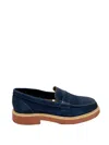 The Bekk Navy Blue Slip On Loafers In Blue