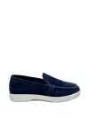 The Bekk Navy Blue Suede Loafers In Navy Blue