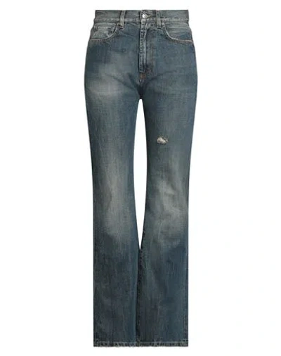 The Big White Blue Woman Jeans Blue Size 32 Cotton, Polyester