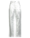 The Big White Blue Woman Jeans Silver Size 31 Cotton
