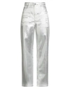 The Big White Blue Woman Jeans White Size 26 Paper In Brown