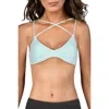 The Bikini Lab Womens Bralette Strappy Swim Top Separates In Green