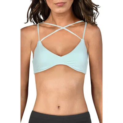 The Bikini Lab Womens Bralette Strappy Swim Top Separates In Green