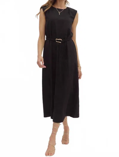 The Blue Collection Maria Midi Dress In Black