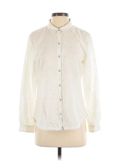 Pre-owned The Blue Shirt Shop Long Sleeve Blouse In White