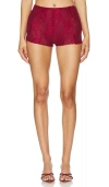 The Bodee X Revolve Paloma Shorts In 酒红色