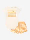 THE BONNIE MOB BABY BOYS CREEK AND COLEY STRIPED SHORT SET