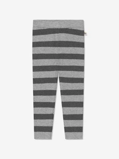 The Bonnie Mob Kids' Baby Cashmere Knit Leggings In Grey