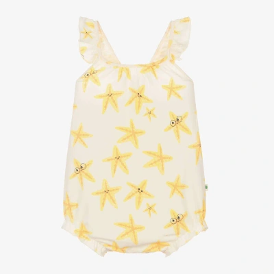 The Bonnie Mob Baby Girls Beige Starfish Shortie In Yellow
