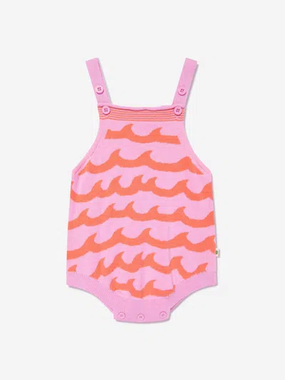 The Bonnie Mob Baby Girls Gull Waves Romper In Pink