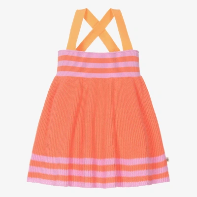 The Bonnie Mob Baby Girls Pink & Orange Cotton Dress