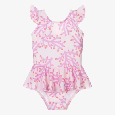 The Bonnie Mob Baby Girls Pink Coral Swimsuit (upf 50+)